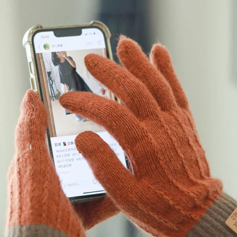 Unisex Strickhandschuhe mit Touchscreen-Funktion und weicher Oberfläche – Nuvessa