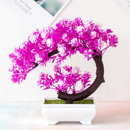 Serina Kunstbonsai – Dekoratives Baumornament in Mondsichelform