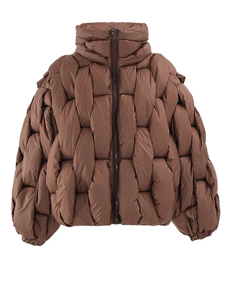 Damen Winterjacke mit Reißverschluss und Taschen Elvarena