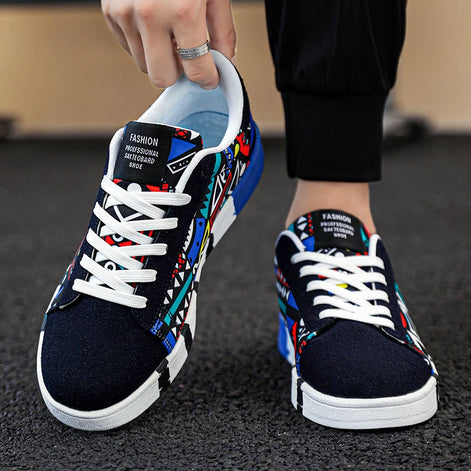 Karvion Unisex Canvas Sneakers mit Schnürung