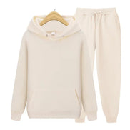 Damen Jogginganzug 2-teilig mit Kapuzenpullover und Streifendetails – Velmirae