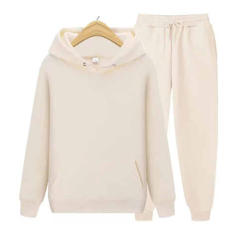 Damen Jogginganzug 2-teilig mit Kapuzenpullover und Streifendetails – Velmirae