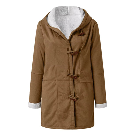 Damen Wintermantel mit Kapuze und lockerer Passform Norvelia