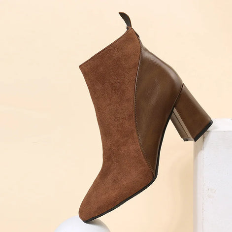 Sophia Damen Stiefelette mit spitzer Form und Blockabsatz