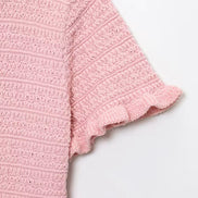 Kurzarm Strickcardigan mit Knopfleiste für Damen – LioraBelle