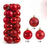 Virela Weihnachtskugeln – Set mit 24 Stück in verschiedenen Größen