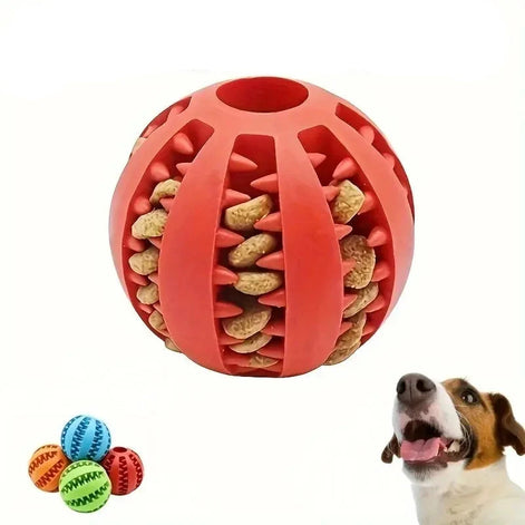 Gummiball für Hunde mit Öffnungen für Leckerlis – Canivo