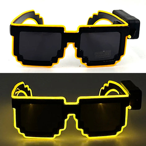 LED Leuchtbrille mit EL-Beleuchtung für Partys und Festivals – Lumivox