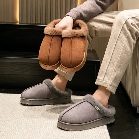 Unisex Hausschuhe mit Plüschfutter und flacher EVA-Sohle Ravello