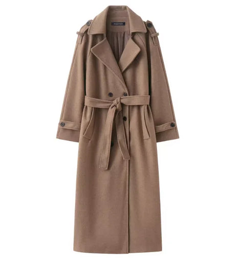 Damen Trenchcoat mit Doppelknopfleiste und Gürtel – Valessa