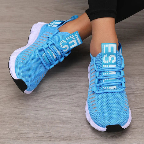 Velion Damen Laufschuhe mit Mesh-Obermaterial und Schnürung