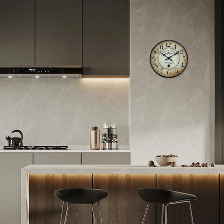 Parisio Wanduhr – Runde Holz-Uhr mit Quartzwerk (verschiedene Größen)