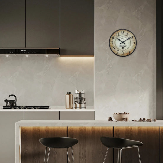 Parisio Wanduhr – Runde Holz-Uhr mit Quartzwerk (verschiedene Größen)