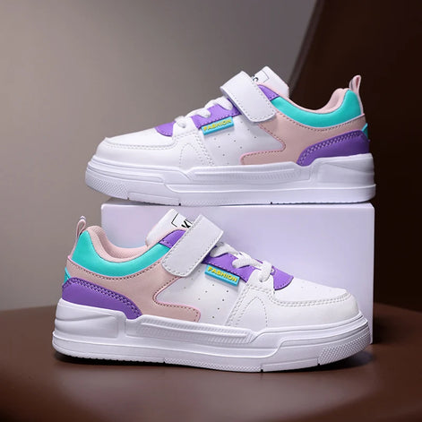 Tavero Kinder Sneaker Unisex mit Klettverschluss und PU-Obermaterial