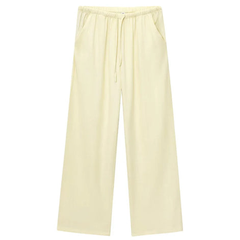 Velmira Damen Weite Sommerhose mit Hoher Taille und Lockerem Schnitt