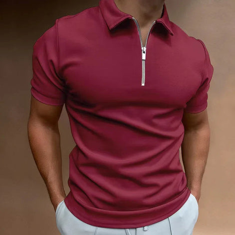 Karvion Herren Poloshirt mit Half-Zip