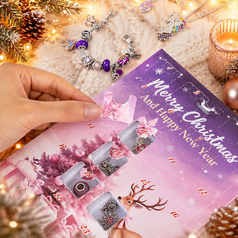 Schmuck Adventskalender mit 24 Türchen und Armband-Charms – Charmavella