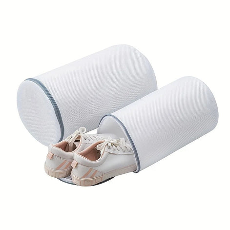 Schuhwaschbeutel aus Netzstoff für schonendes Waschen