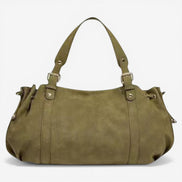 Schultertasche aus Wildleder mit verstellbarem Gurt und Reißverschluss