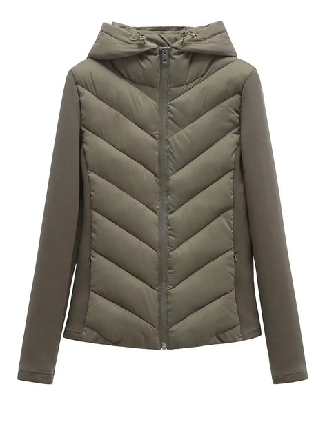 Elegante Damen Steppjacke mit Kapuze – Mireva