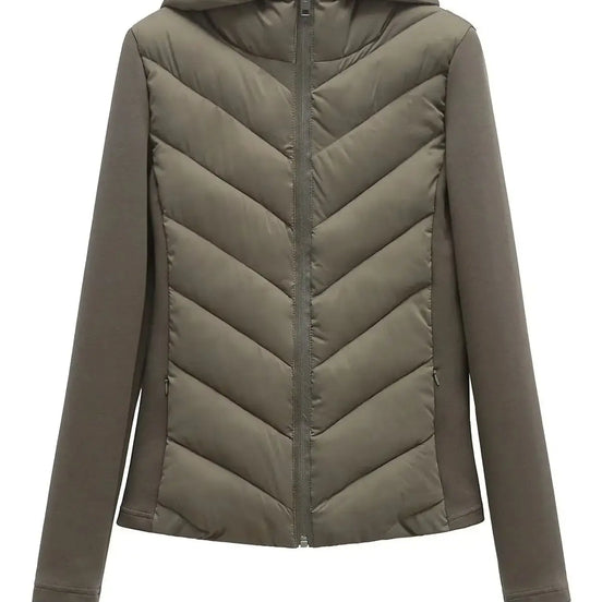 Elegante Damen Steppjacke mit Kapuze – Mireva