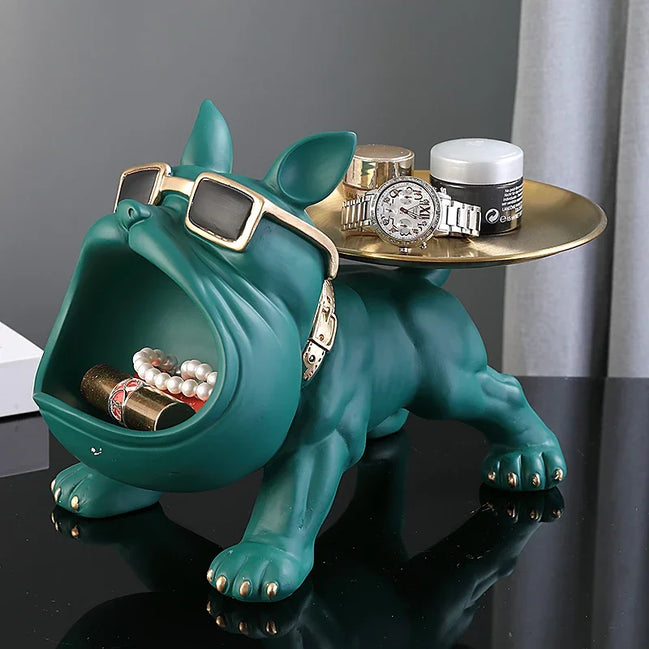 Bulva Dekofigur – Bulldoggen-Skulptur aus Kunstharz