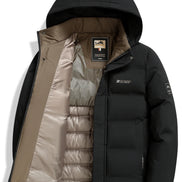 Herren Winterjacke mit abnehmbarer Kapuze und Reißverschluss Norvellan