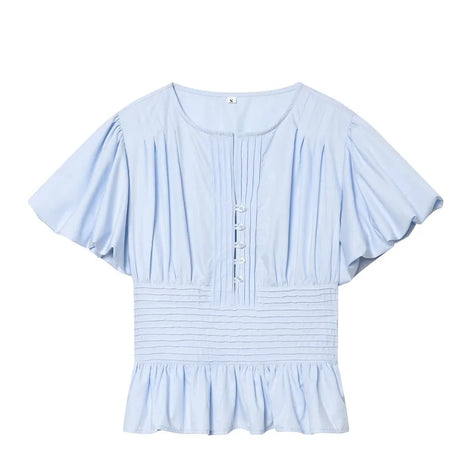 Liora Damen Bluse mit Volantärmeln