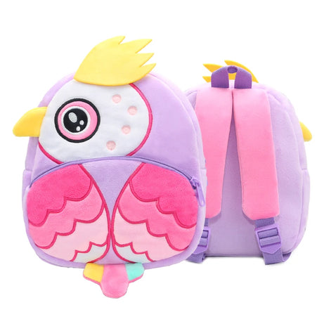 Kinder-Rucksack aus Plüsch mit Tiermotiv