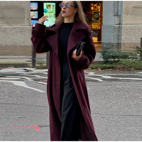 Damen Trenchcoat mit Doppelknopfleiste und Gürtel – Valessa