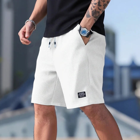 Ventaro Herren Shorts aus strukturiertem Polyester mit elastischem Bund