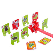Lingoro Zungenspiel – Mechanisches Karten- und Reaktionsspiel für 2 oder 4 Spieler
