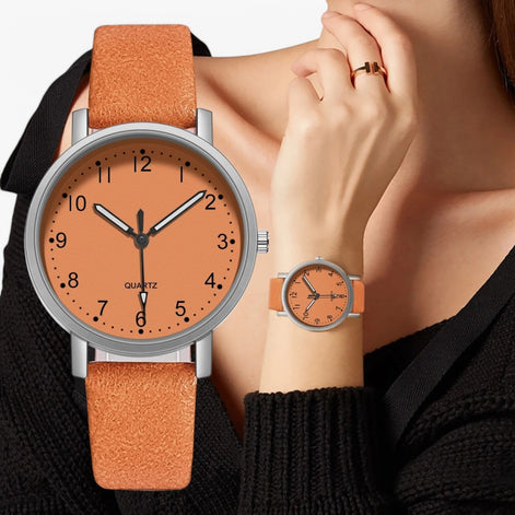 Elorisse Damen Armbanduhr mit minimalistischem Zifferblatt und verstellbarem Armband