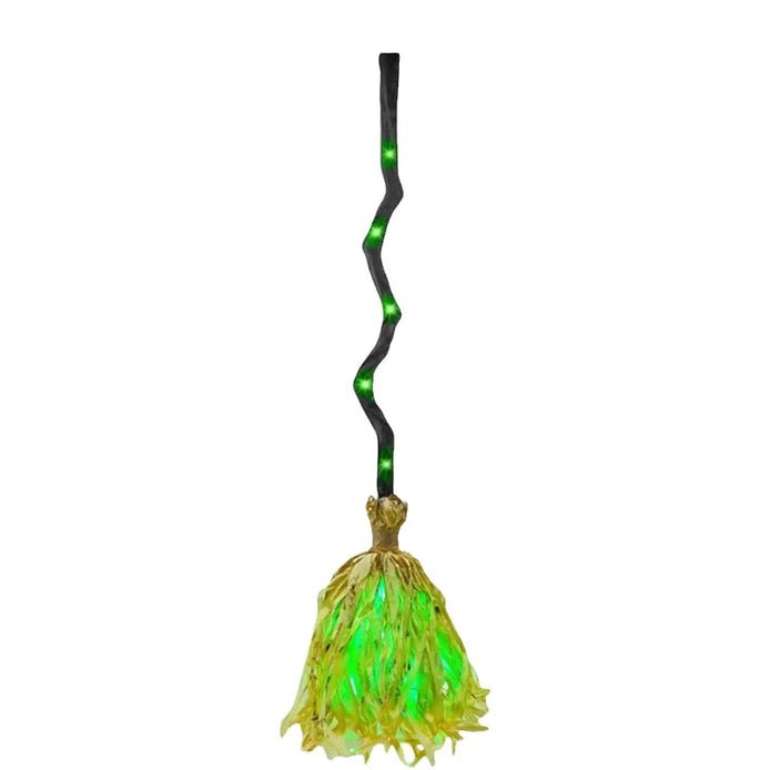 Beweglicher Halloween Hexenbesen mit Licht- und Soundeffekten, 90 cm – Hexavella