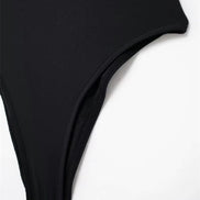 Schulterfreier Damen-Body mit Schleifendetail – Veloura