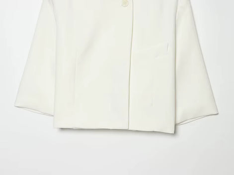 Damen Cropped Blazer mit Kurzarm – Alvéra