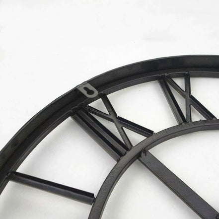 Rundaro Metall-Wanduhr – Runde Quarzuhr mit römischen Ziffern (40 cm)