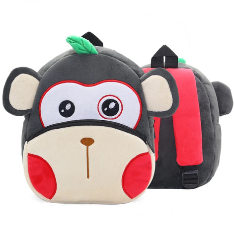 Kinder-Rucksack aus Plüsch mit Tiermotiv
