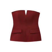 Damen Schulterfreies Crop Top mit Rückenfreiem Design – Soléa