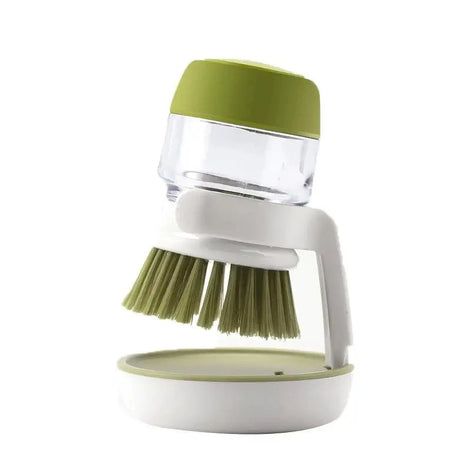 CleanPress Soap Brush – Spülbürste mit Seifenspender und Ablage