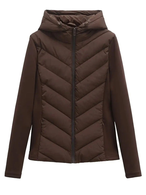 Elegante Damen Steppjacke mit Kapuze – Mireva