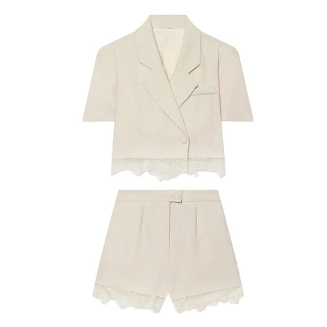 Damen-Zweiteiler mit Blazer und Shorts – Bellavique