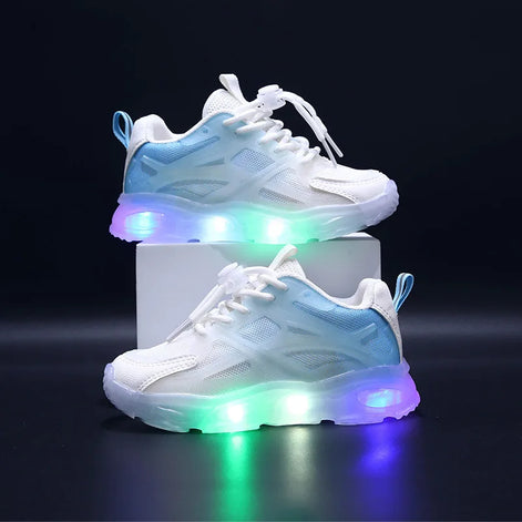 Kinder LED Sneakers Unisex mit Klettverschluss und rutschhemmender Sohle