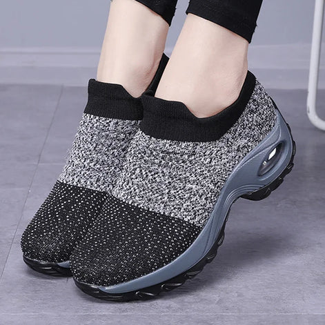 Damen Slip-On Schuhe aus Mesh mit Gummisohle – Melviora