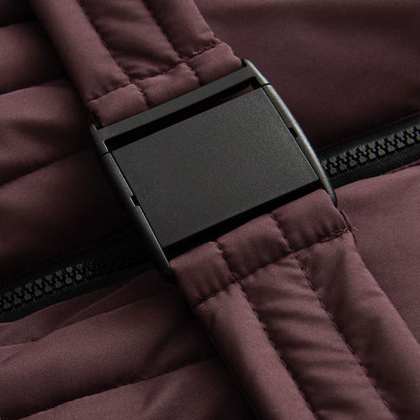 Damen Winterjacke mit Kapuze, Gürtel und wattierter Füllung – Virelta