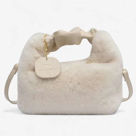 Velmira Handtasche Damen Samt große Tasche verstellbarer Gurt Reißverschluss