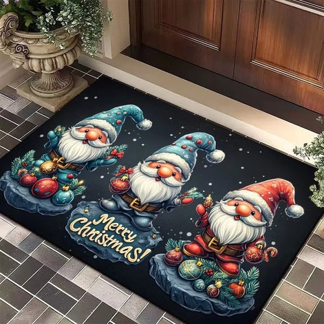 FestivaDoor Weihnachts-Fußmatte – Rutschfeste Polyester-Matte mit saisonalem Motiv