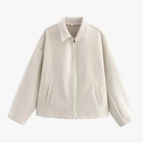 Damen Kurzjacke mit Reverskragen und Reißverschluss Varelia
