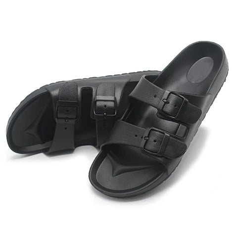 Norvella Unisex Slides mit Schnalle und flachem Design