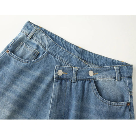 Damen Wide-Leg-Jeans mit hoher Taille und lockerer Passform – Lunessa